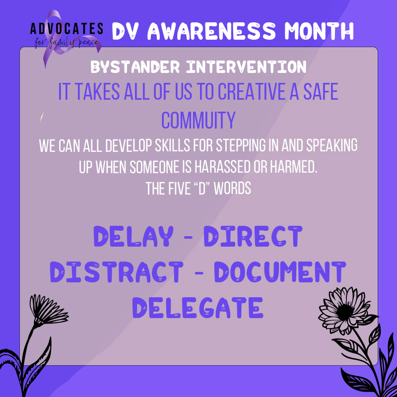 Bystander Intervention It... - Advocates for Family Peace | Facebook