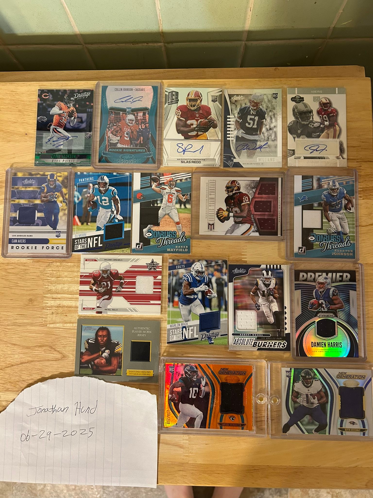 Lower end patch, auto, numbered and a couple other cards for trade display picture 1