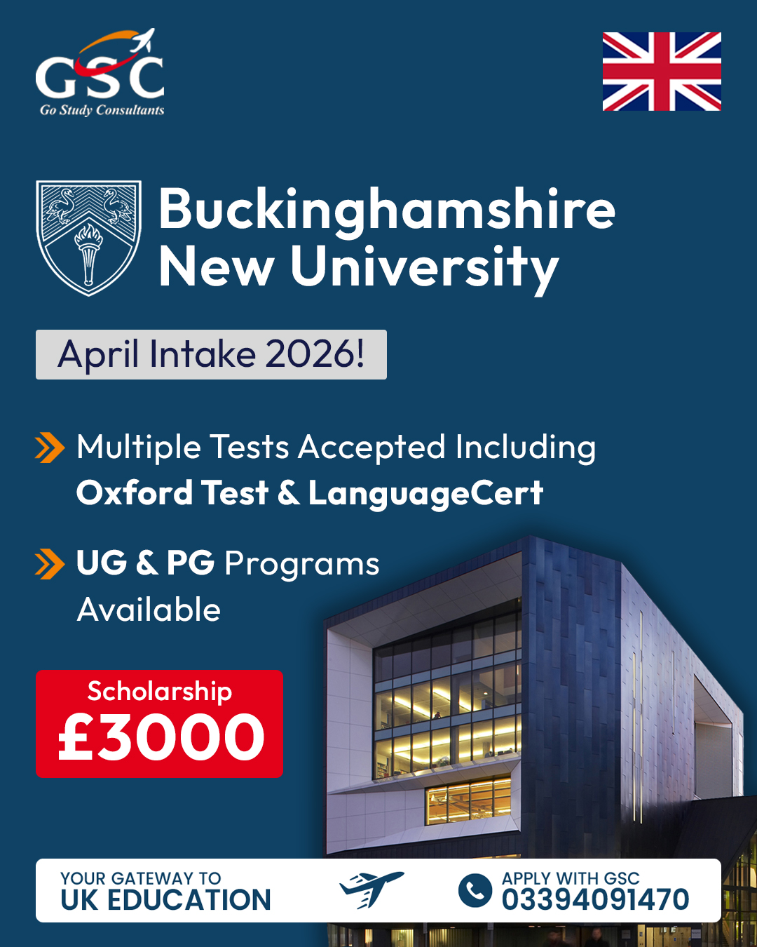 Go - 🎓 Buckinghamshire New University – April 2026 Intake! Your chance ...