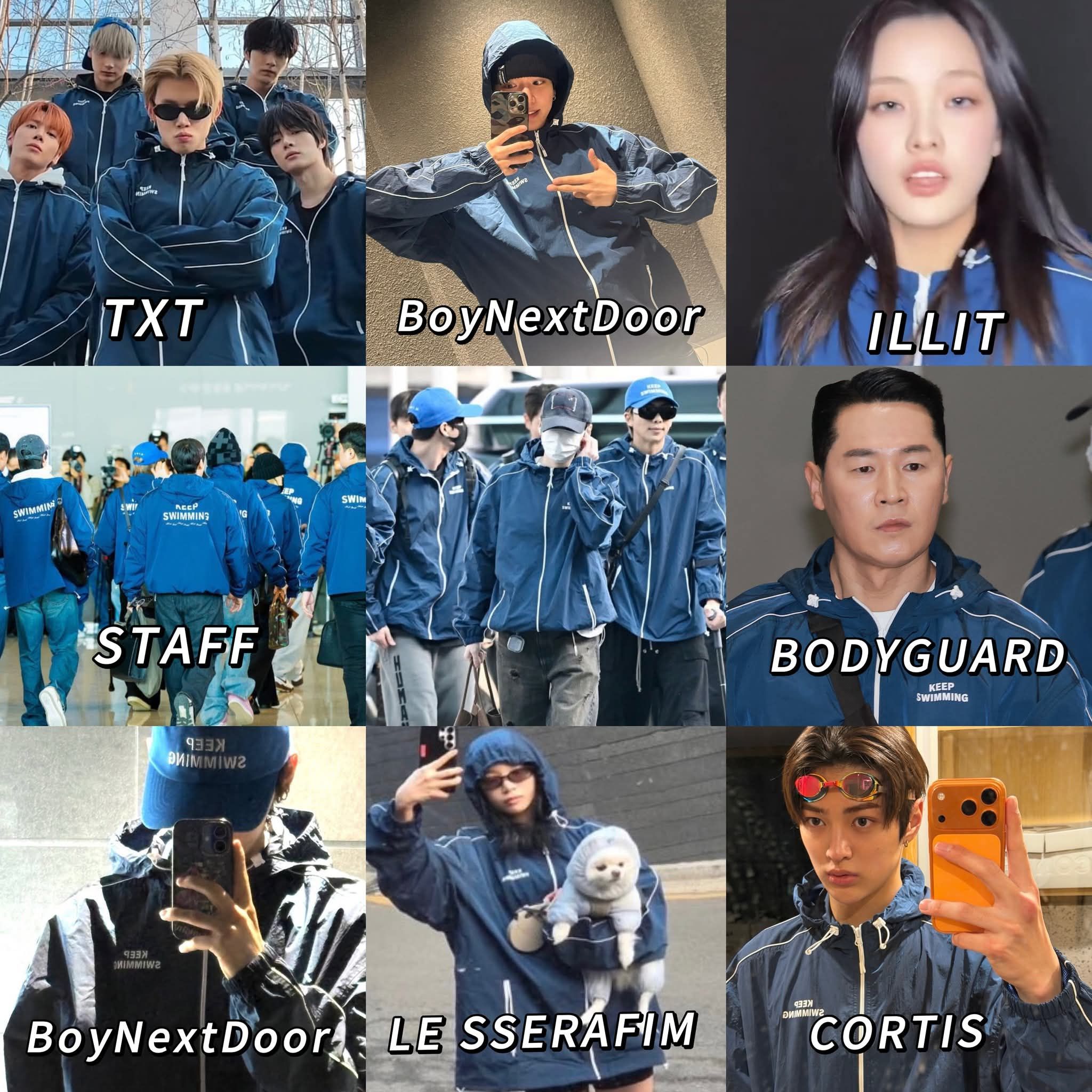 The whole HYBE building has the BTS “Keep Swimming” jacket. I hope 