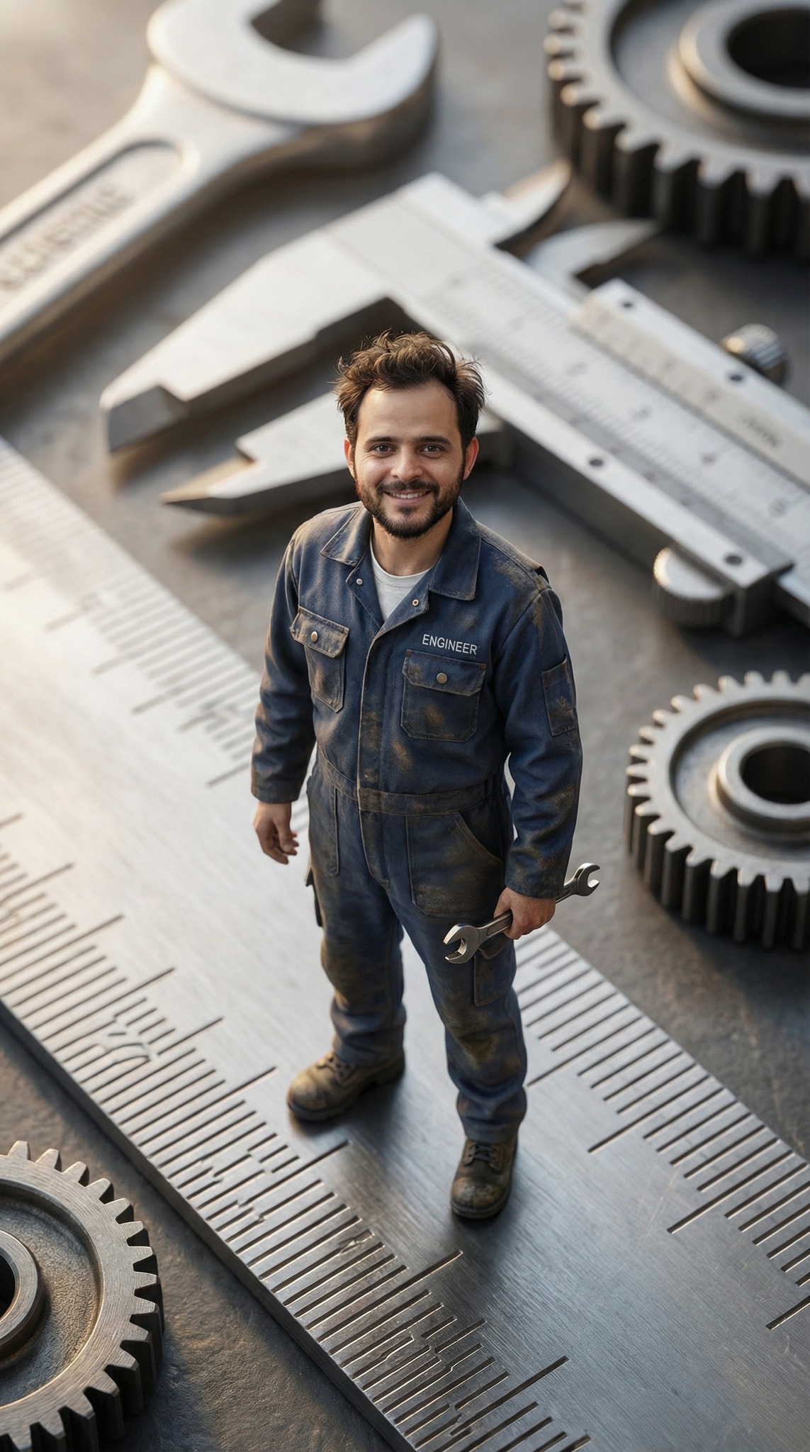 Khaled - Ultra detailed macro photography of a miniature engineer ...