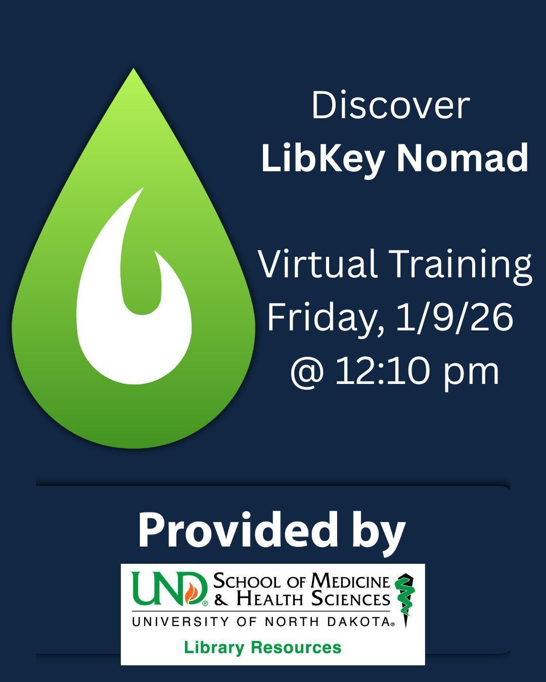 Library - Mark your calendars for 3 weeks from today when UND School of ...