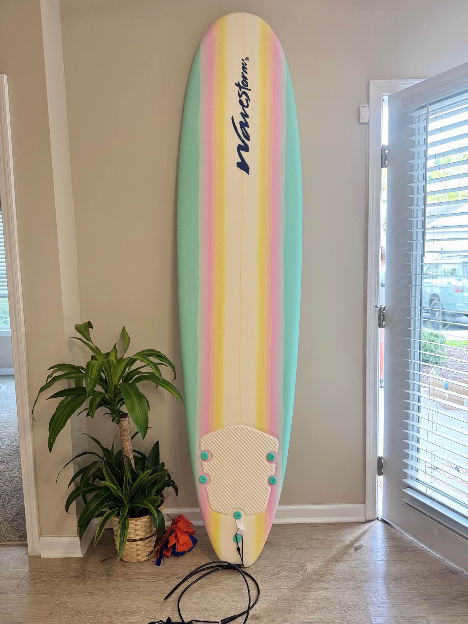 Beautiful wavestorm foam top surf board. Used once. Pristine 