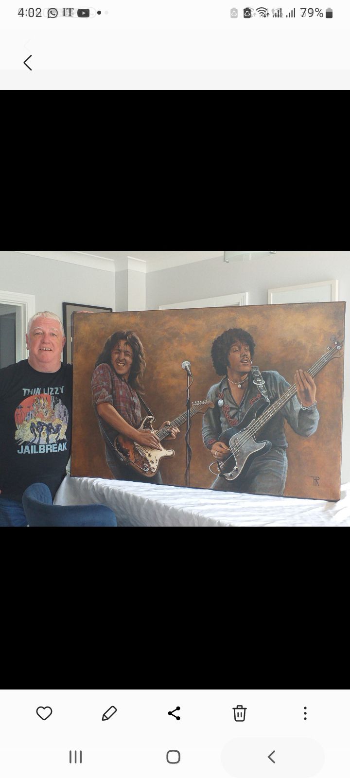 Painting of Rory by Dublin based artist Glenn Matthews used on the