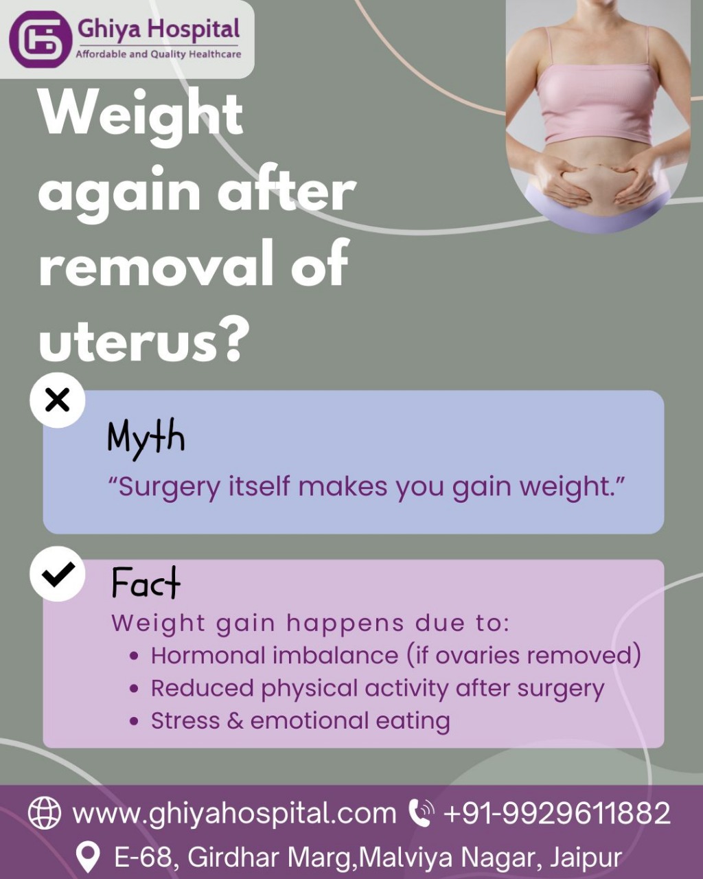 Why am I gaining weight after a hysterectomy and how can I lose it?