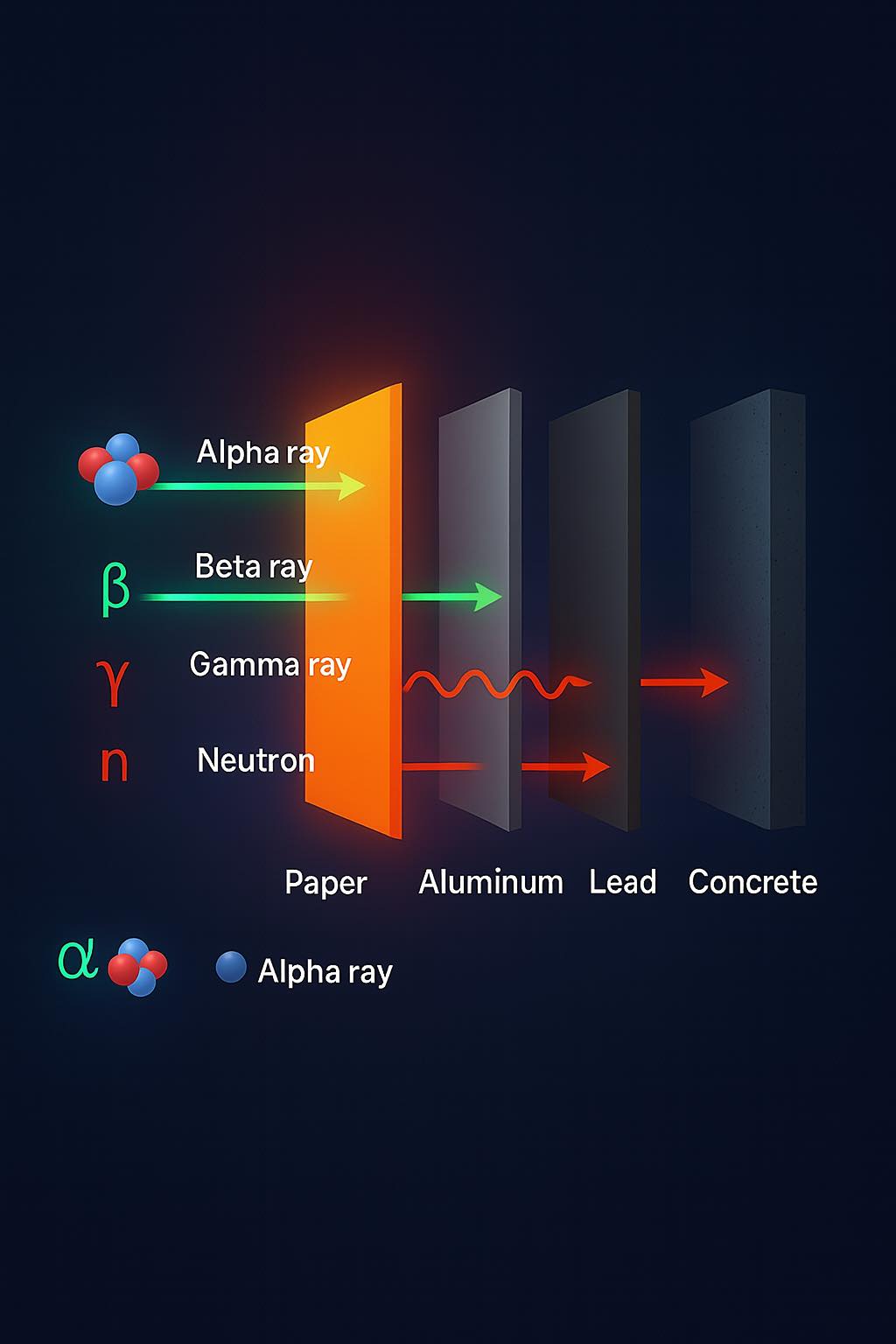 Physics | Alpha, Beta, Gamma, Neutron – who can stop them | Facebook