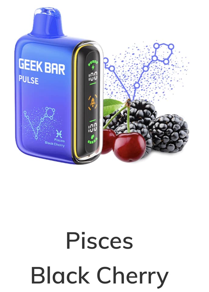 what flavor is the pisces geek bar your favorite from these? Flavors:Wild Cherry Slush Ice Disposable Geek Bar Sour Gush
