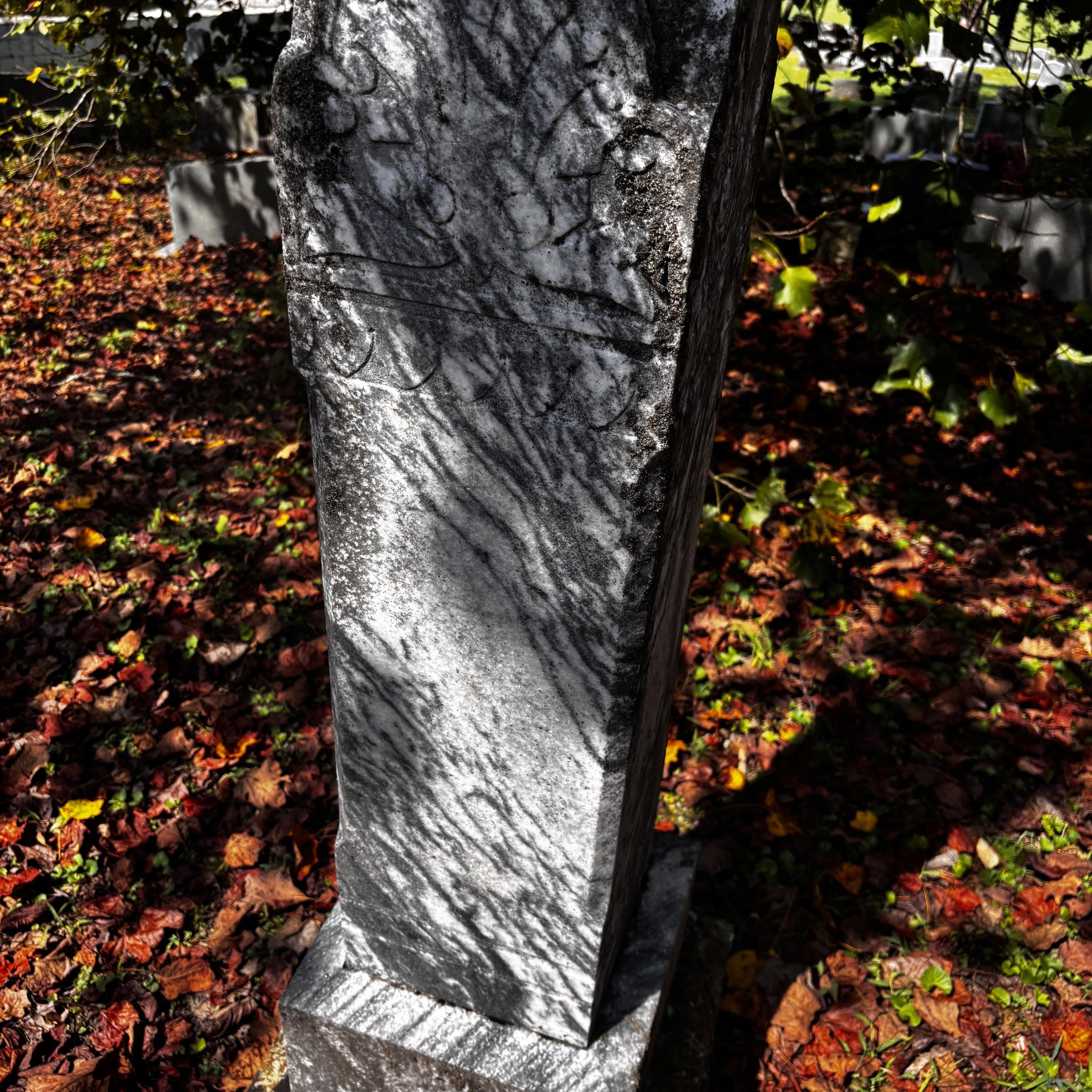 Back at the graveyard. I recently cleaned the stones of all three ...