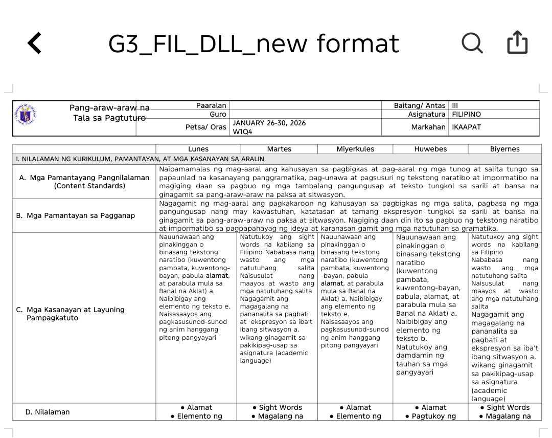 DepEd Matatag Grade 3 Complete Files | GRADE 3 QUARTER 4 FILES | Facebook