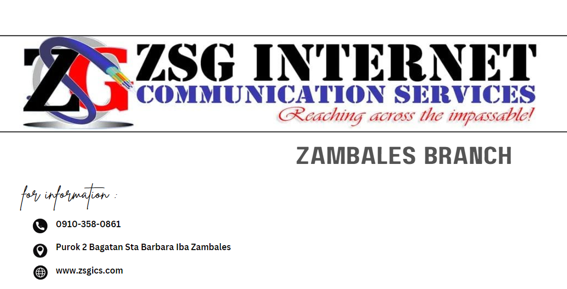 ZSG Internet Communication Services- Iba, Zambales