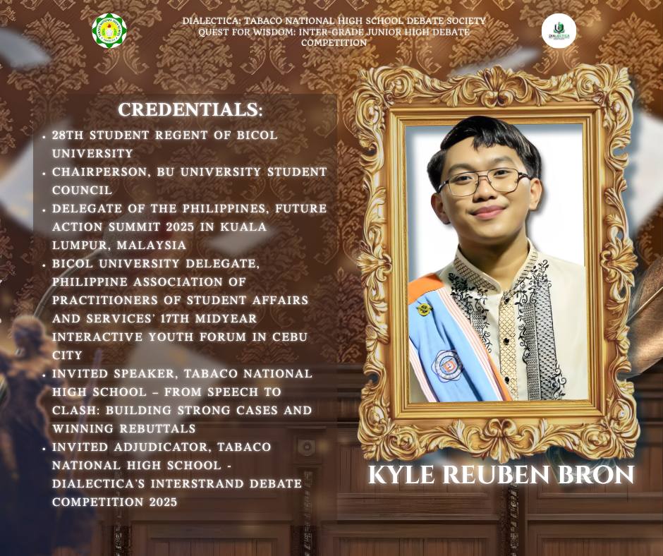 D... - Dialectica : Tabaco National High School Debate Society