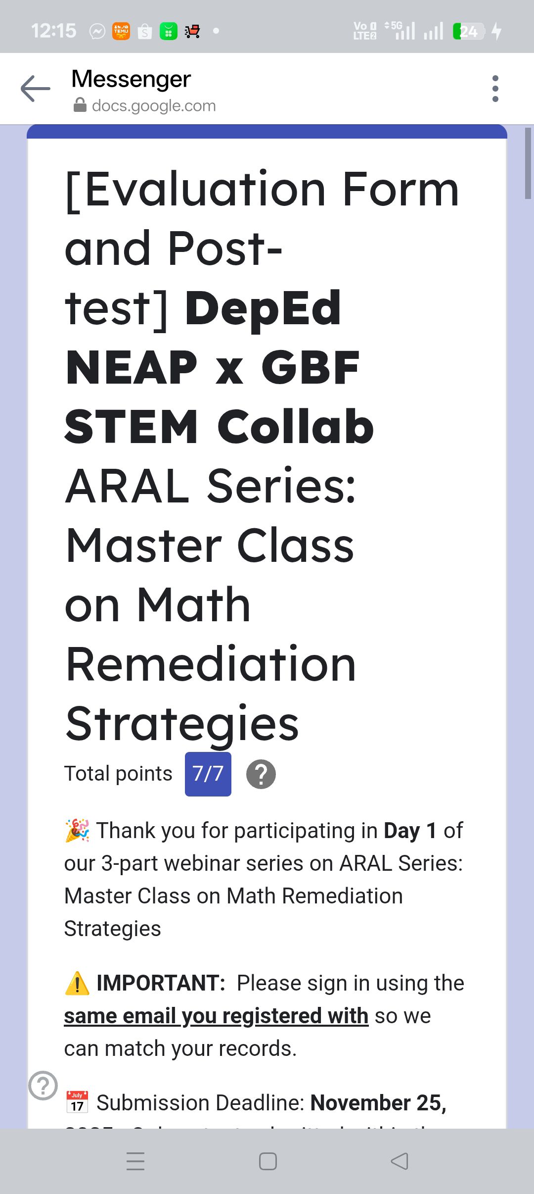 T'cher - Day 1: Done Aral Series Master Class #ThankyouGBFSTEM&NEAP ...