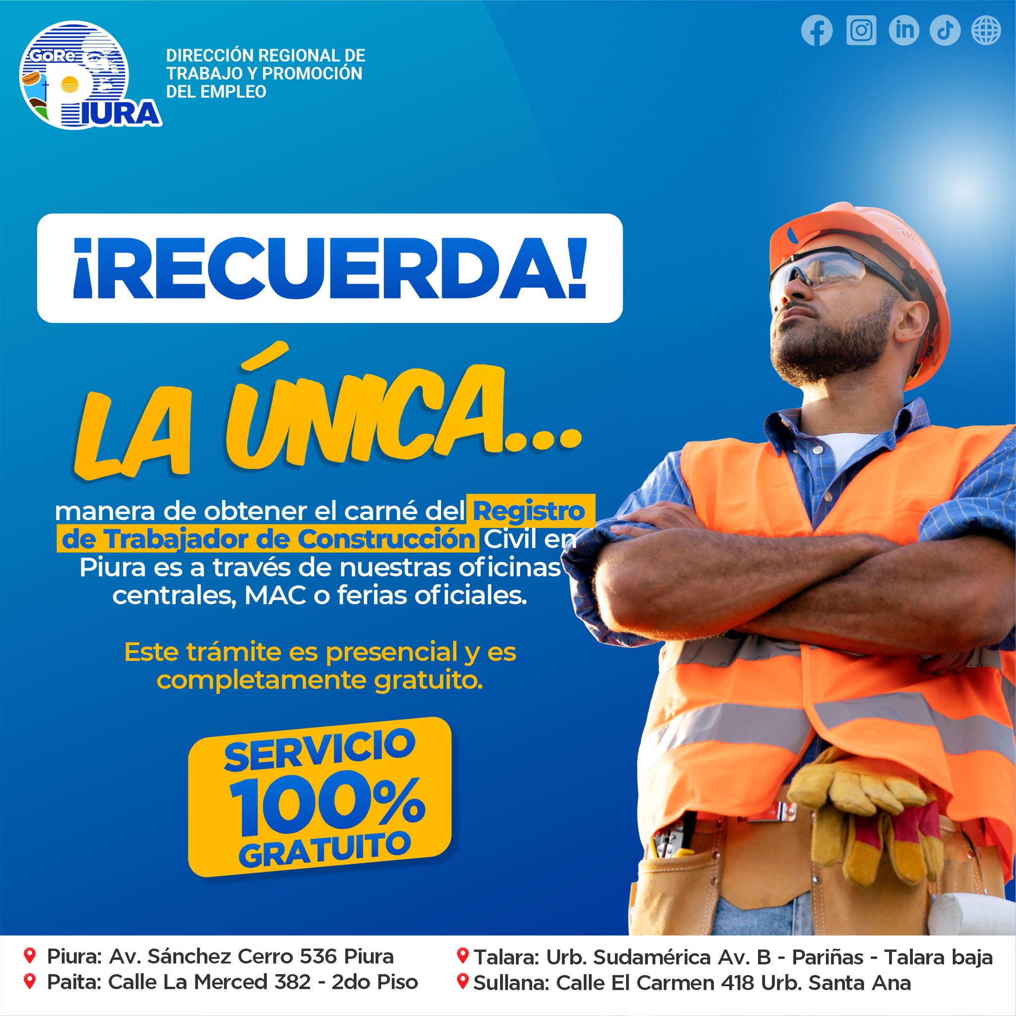 Dirección - 🔷¡OBTÉN TU CARNÉ RETCC POR LOS CANALES OFICIALES! Evita ...