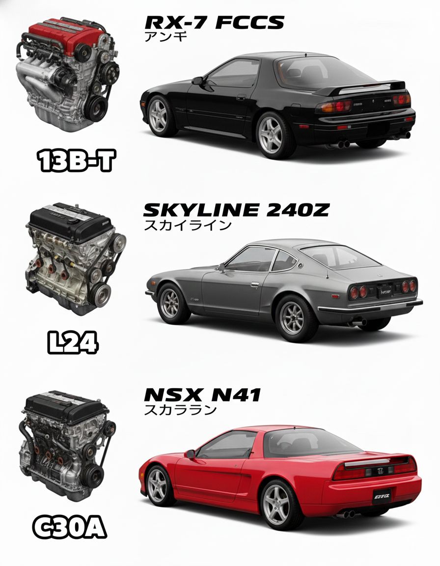 RX-7 ♠️ vs 240Z 🩶 vs NSX ❤️ ン洋 RX-7 RX-7FCCS FCCS アンキ 13