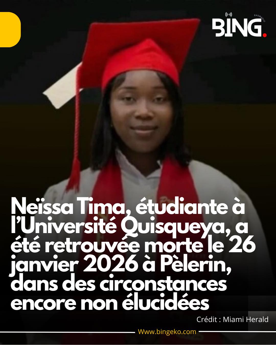 Bingeko radio - Neïssa Tima, étudiante à l’Université... | Facebook