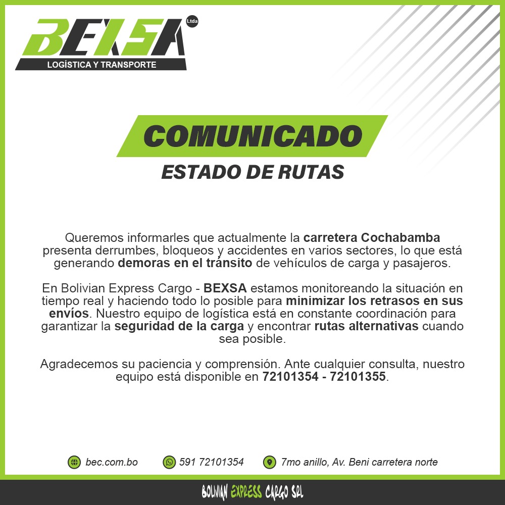Logística y Transportes BEXSA LTDA | Santa Cruz de la Sierra