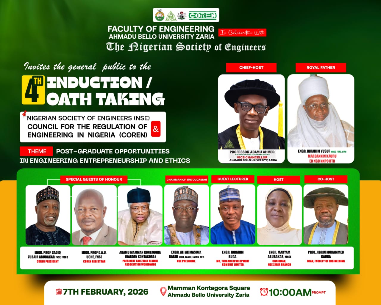 Ahmadu - 4th Induction/Oath Taking Ceremony of Fresh Engineering ...