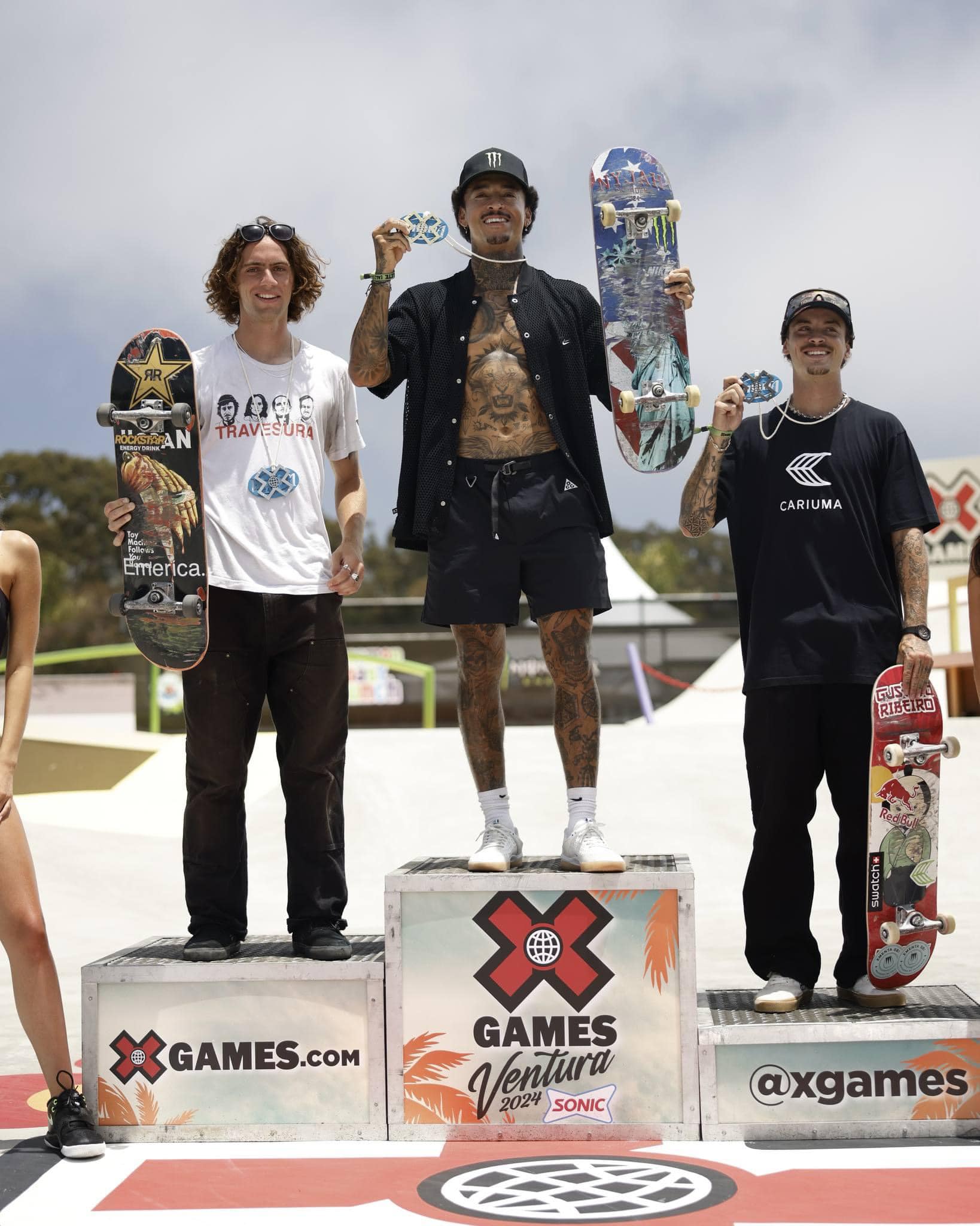 Monster Energy Men's Skateboard Street Best Trick Podium