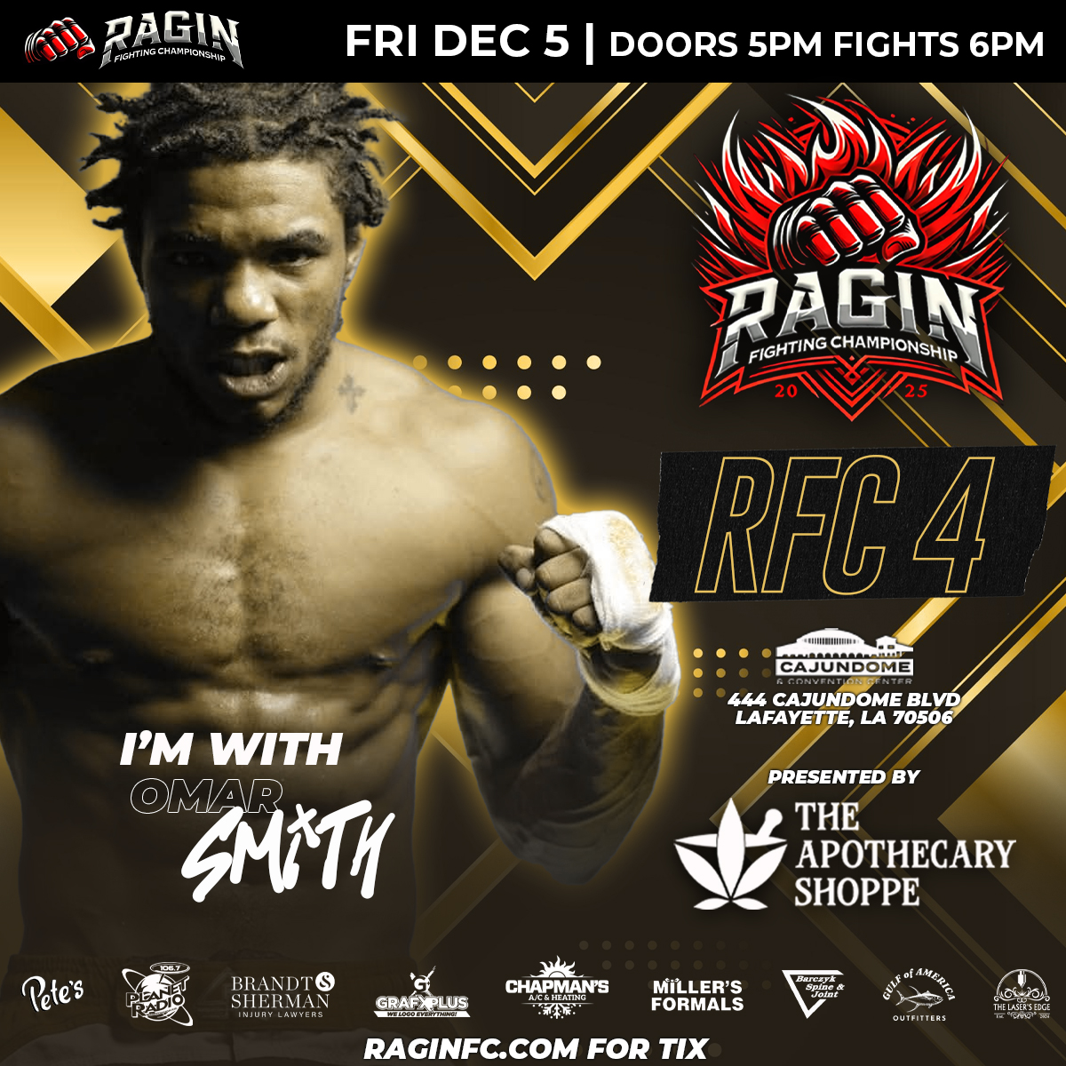 Ragin' - ⚡Omar Smith is officially set for RFC4 — and he’s coming in ...