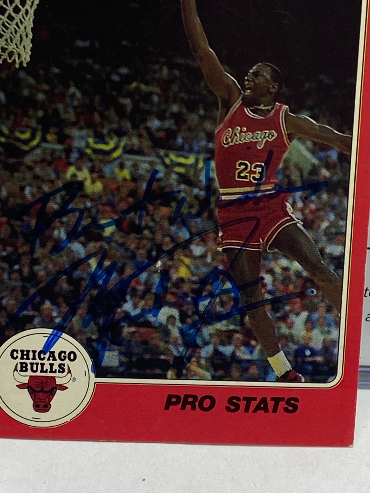 Another Michael Jordan basketball card inscribed 
