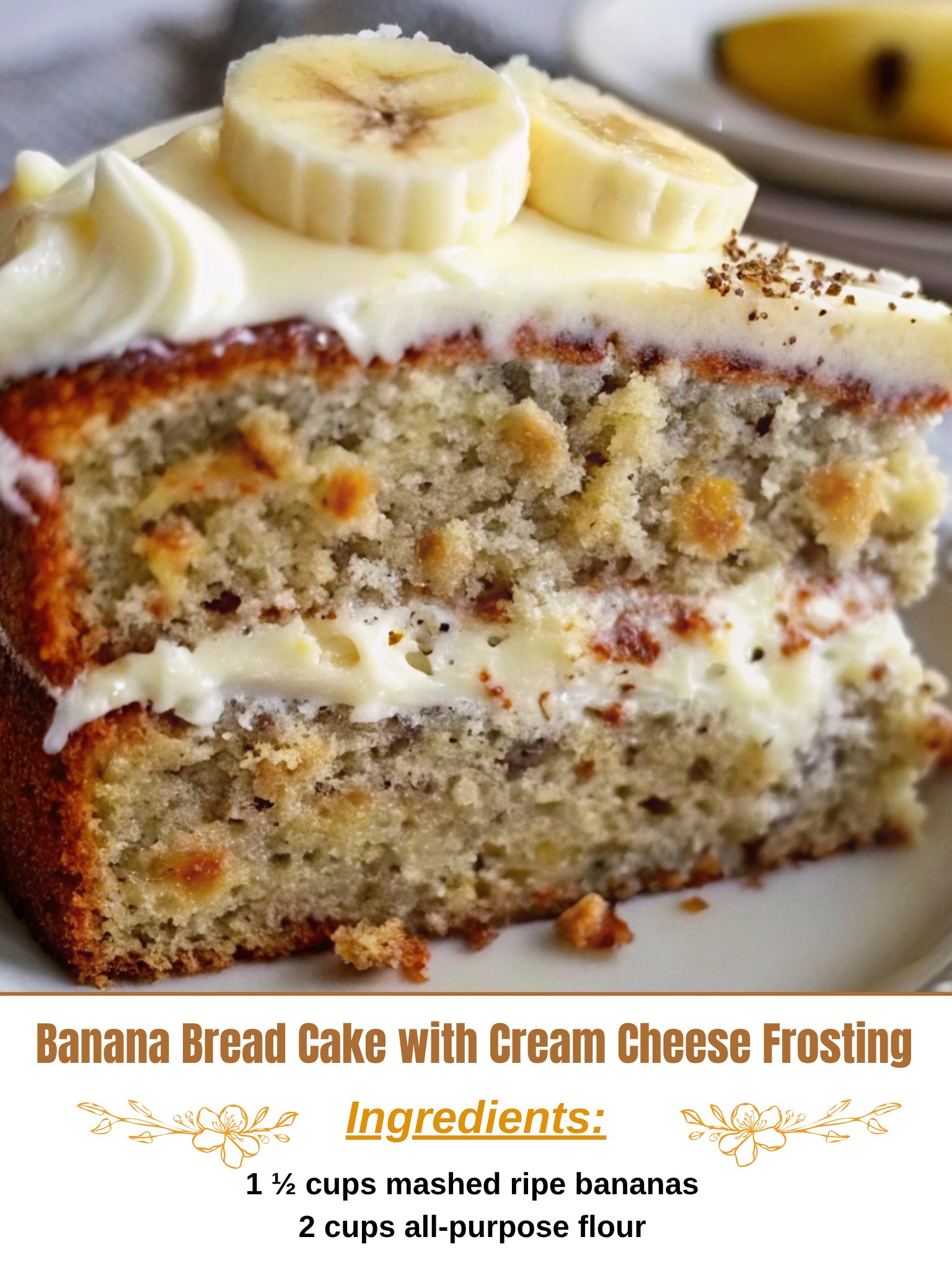 Divine - Banana Bread Cake with Cream Cheese Frosting This Banana Bread ... - Banana Cream Cheese Frosting For Dogs With Sensory Issues
