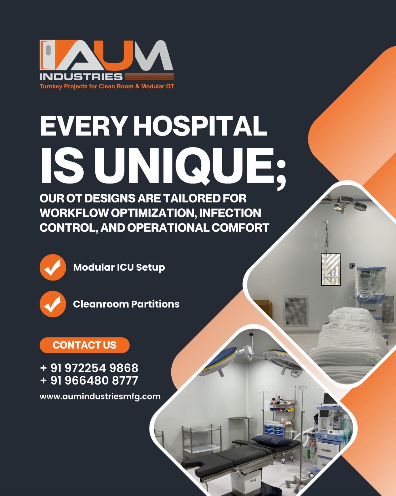 AUM - Modular OT & ICU solutions built for sterile performance, strict ...
