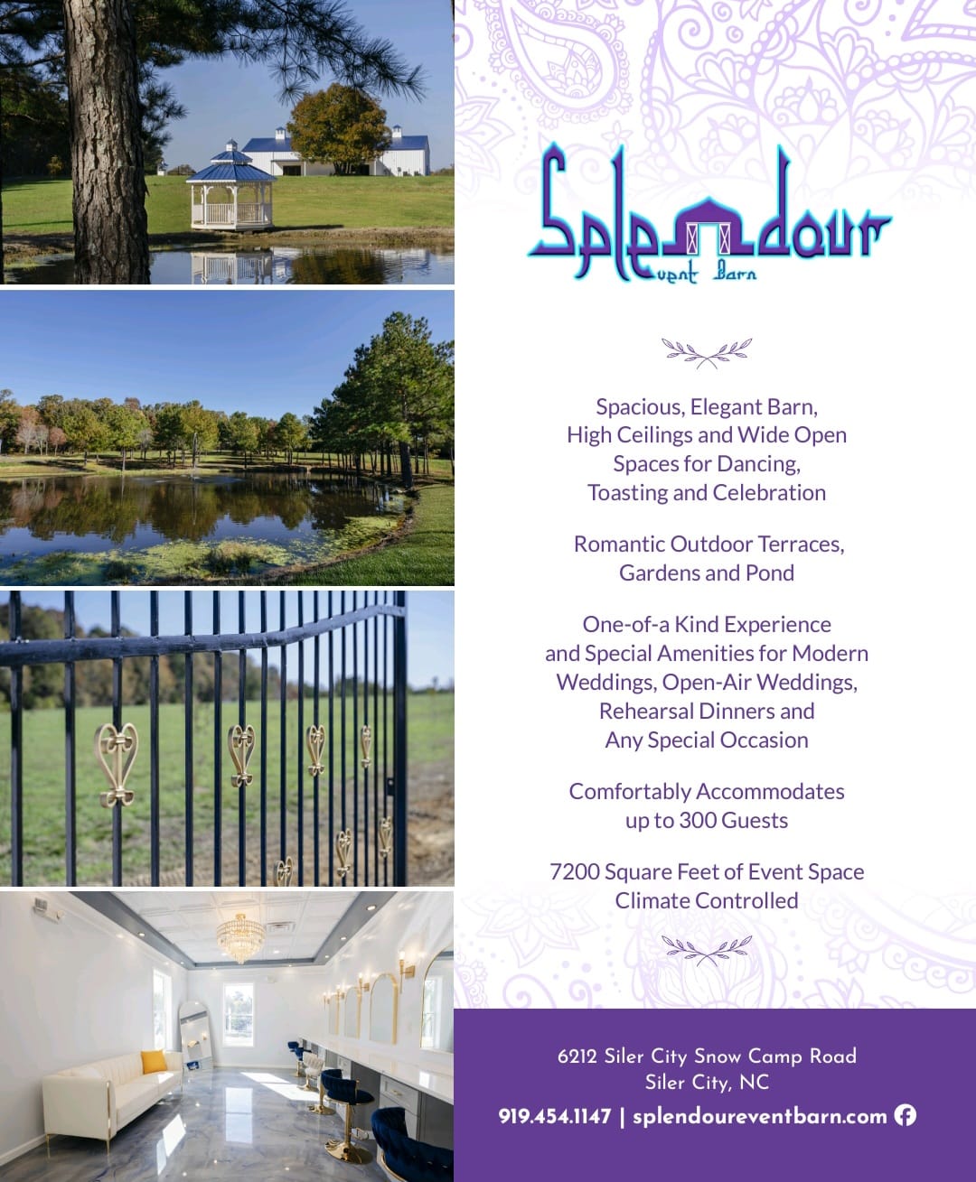 Splendour - Splendour Event Barn located in Siler City NC! Taking ...
