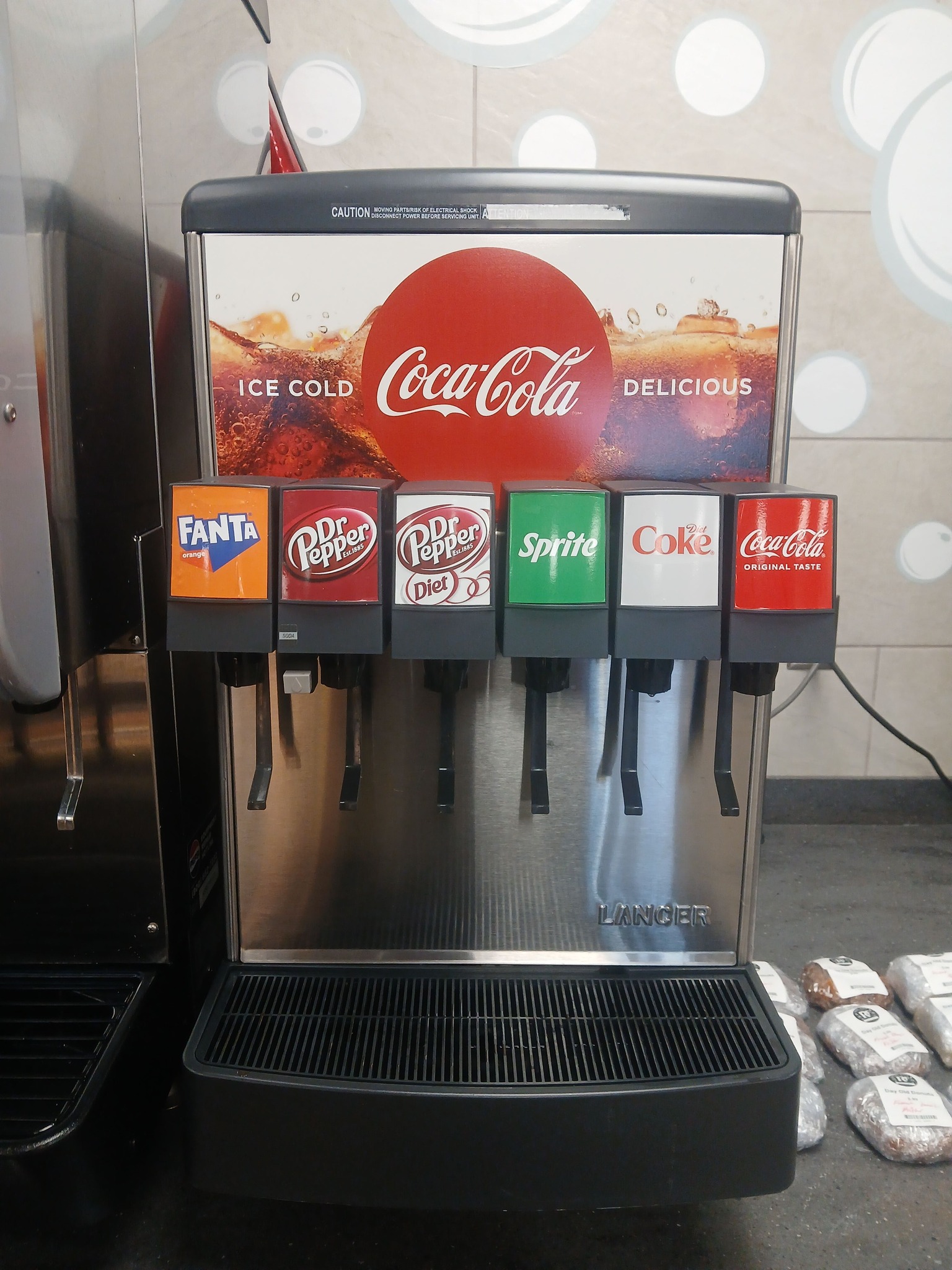 First automatic Coca-Cola fountain dispenser