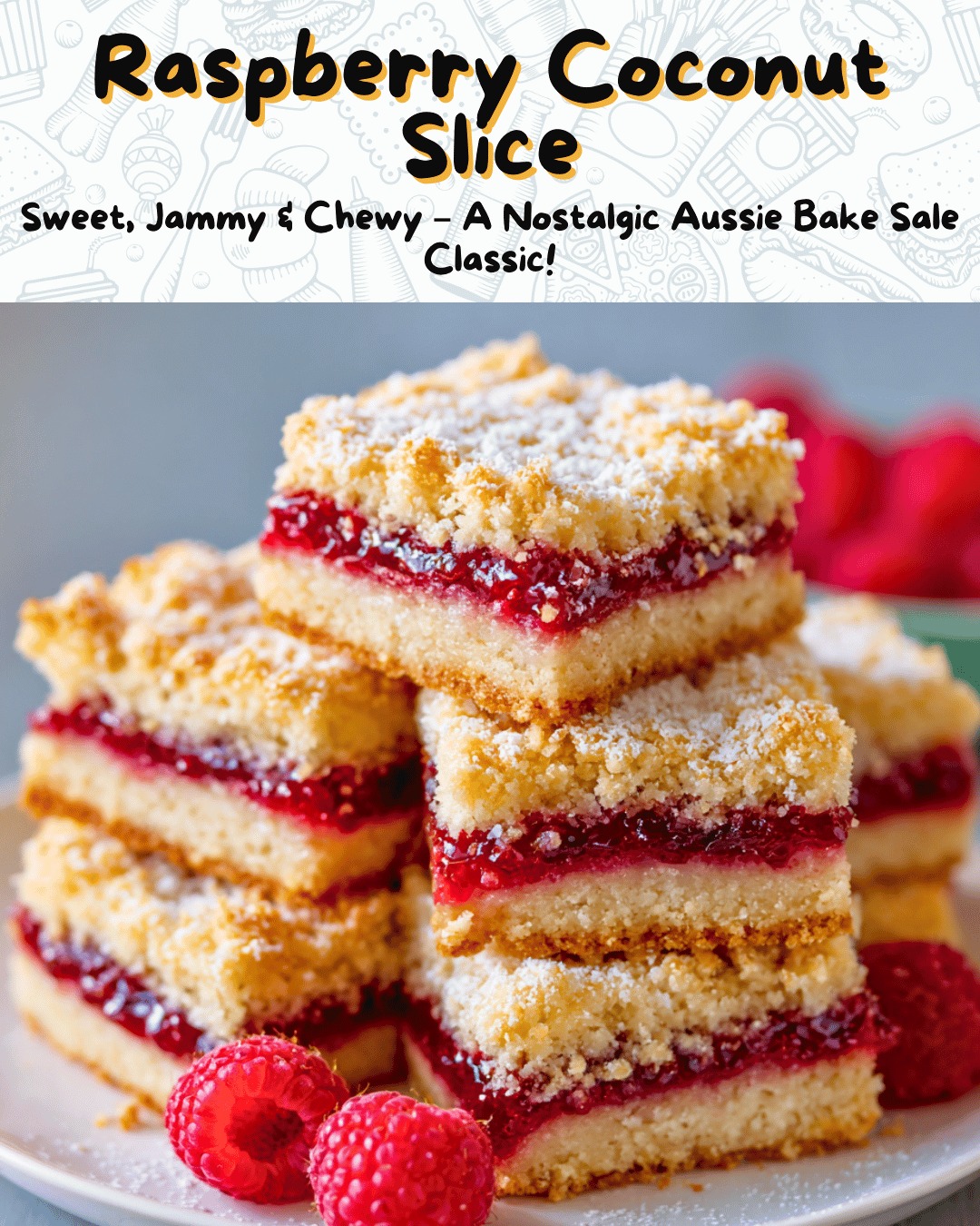 Cooking - Raspberry Coconut Slice, 𝐅𝐮𝐥𝐥 𝐫𝐞𝐜𝐢𝐩𝐞: https://craftland ...