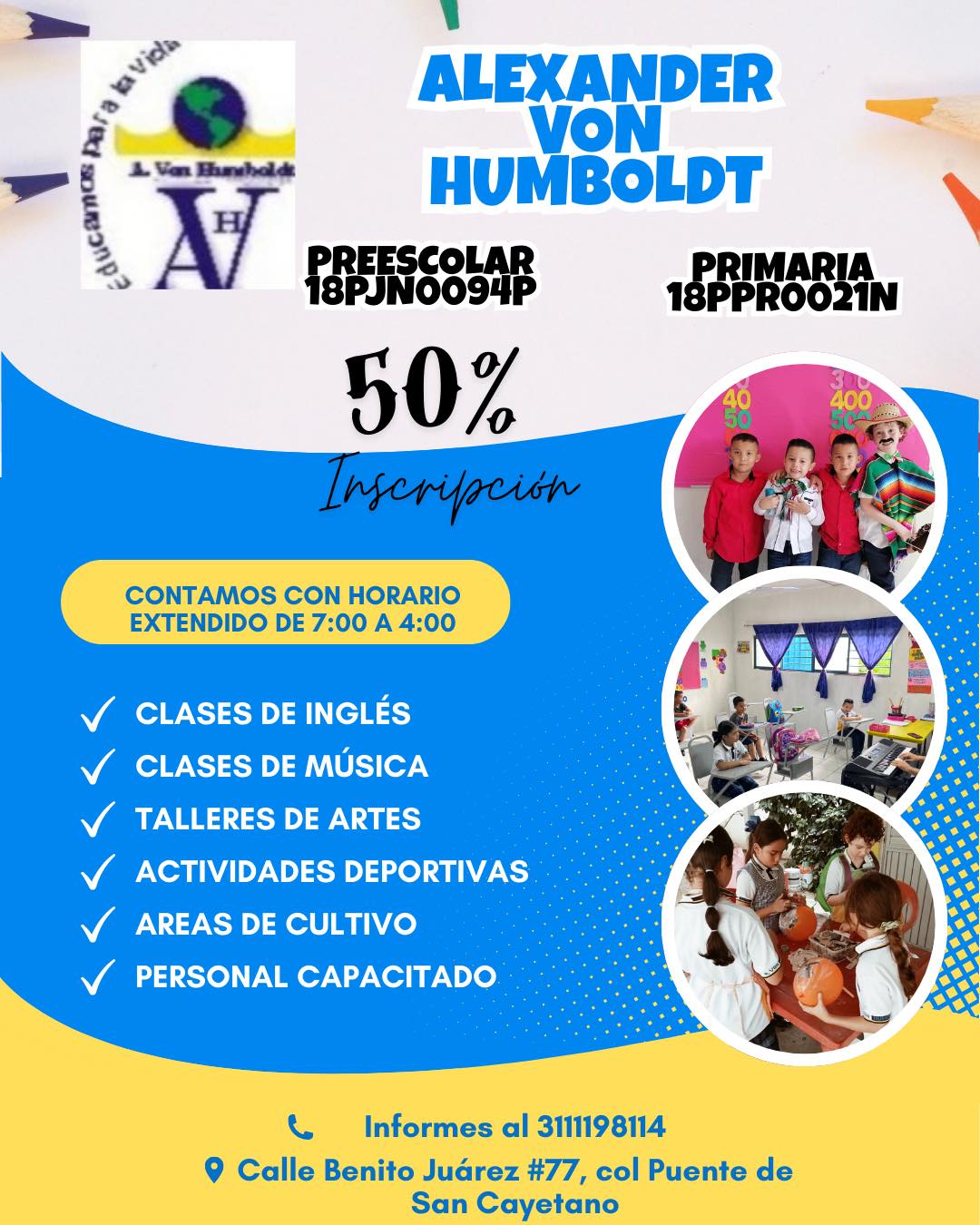 Alexander - Inscripciones abiertas!!! 🖍️ 💙Aprovecha un 50% de descuento ...