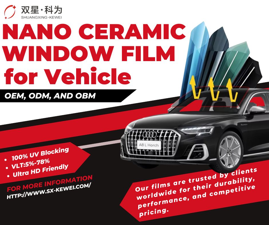 Film Nano-céramique Pour Pare-brise 80% VLT - Anti-UV 99%, 20x10 Pieds, Neuf