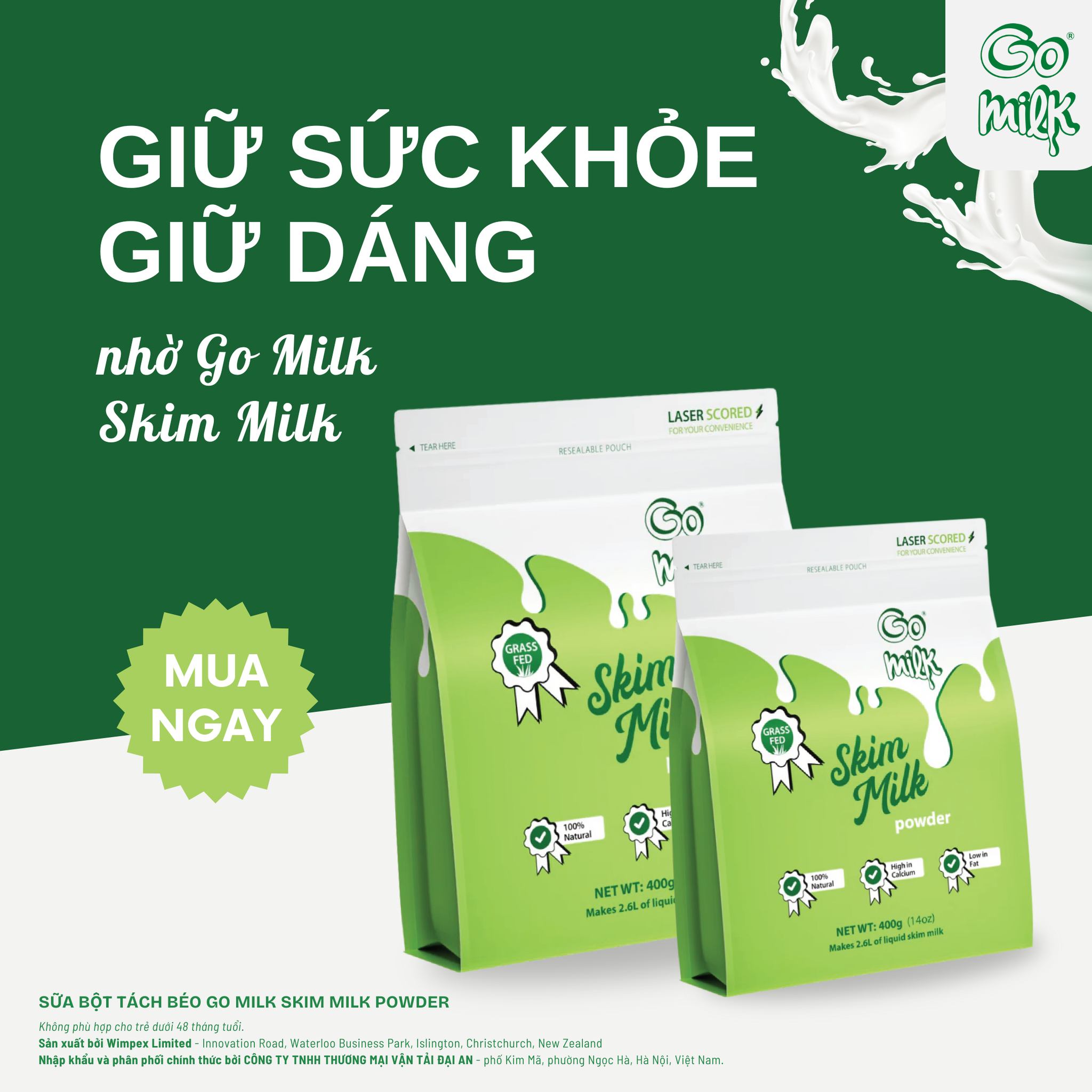 Go - Giữ sức khỏe – giữ dáng – nhờ Skim Milk💡 Duy trì vóc dáng không ...