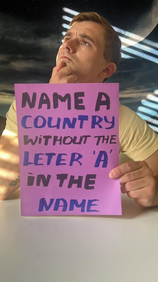 Puzzled - How many countries without the letter “A” in the name? # ...