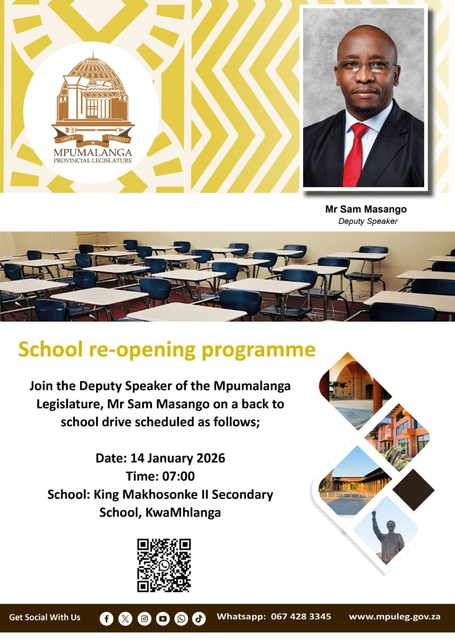The Deputy Speaker of the Mpumalanga... - HON DEP Speaker MPL | Facebook