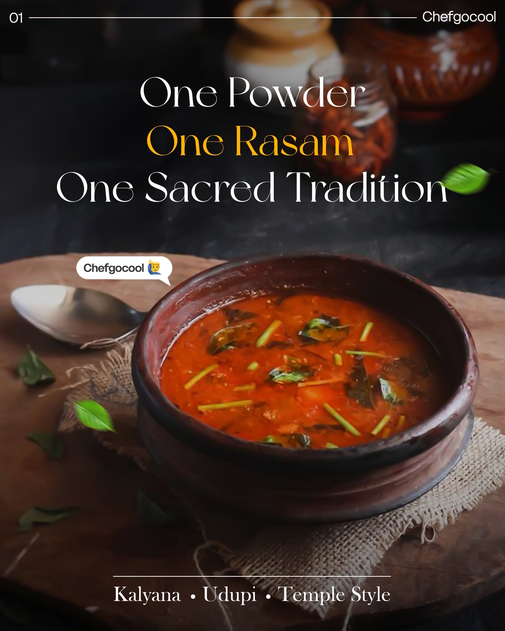 Chef Gocool - One powder. One rasam. One sacred tradition.... | Facebook
