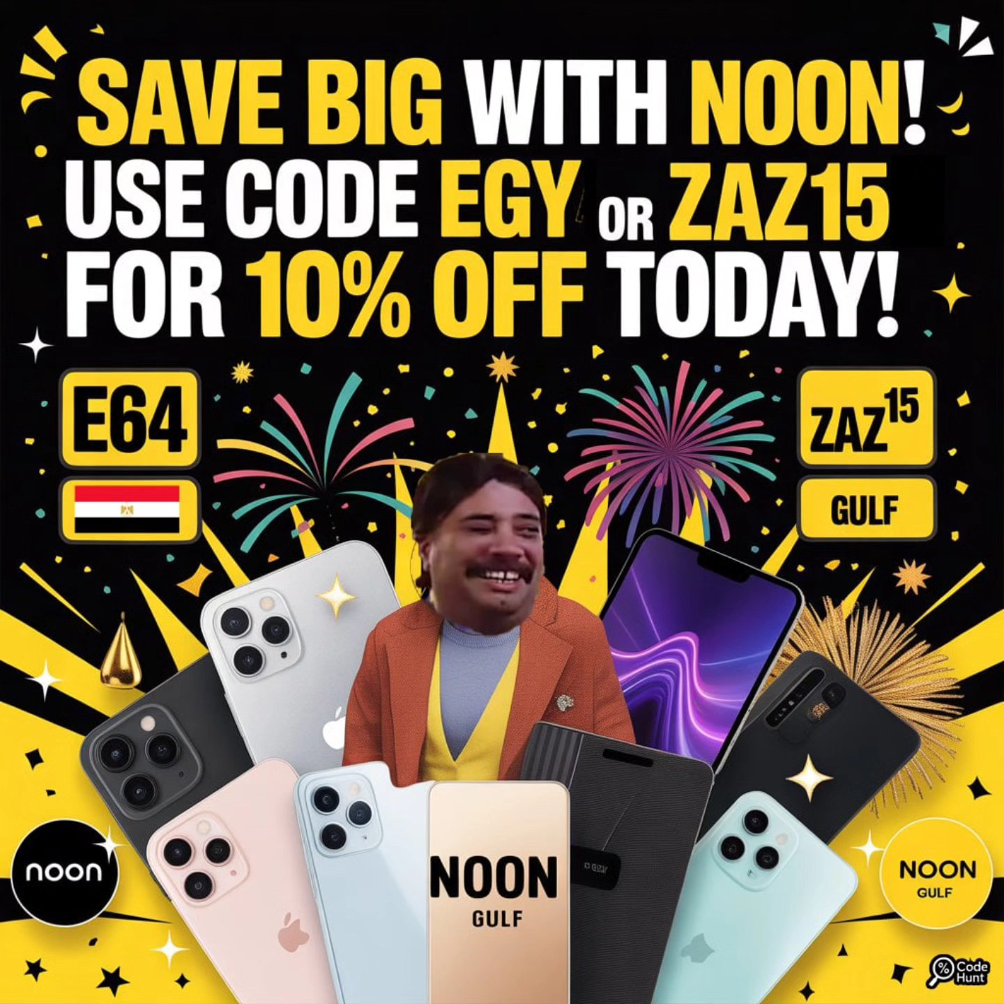 CodeHunt - 💛🖤 عروض نون نار… والخصم يزيد بالكود! 🇪🇬 Noon Egypt – خصم 10% ...
