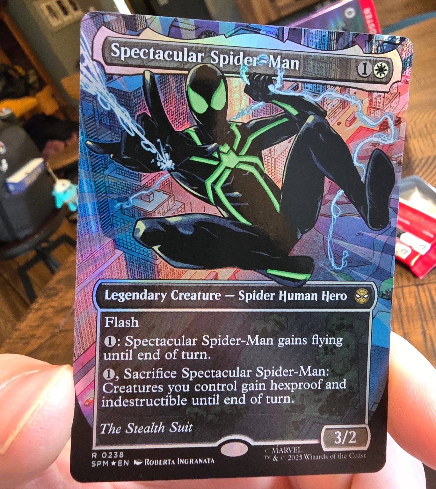 Pulled this awesome Spectacular Spider-Man Textured foil from a