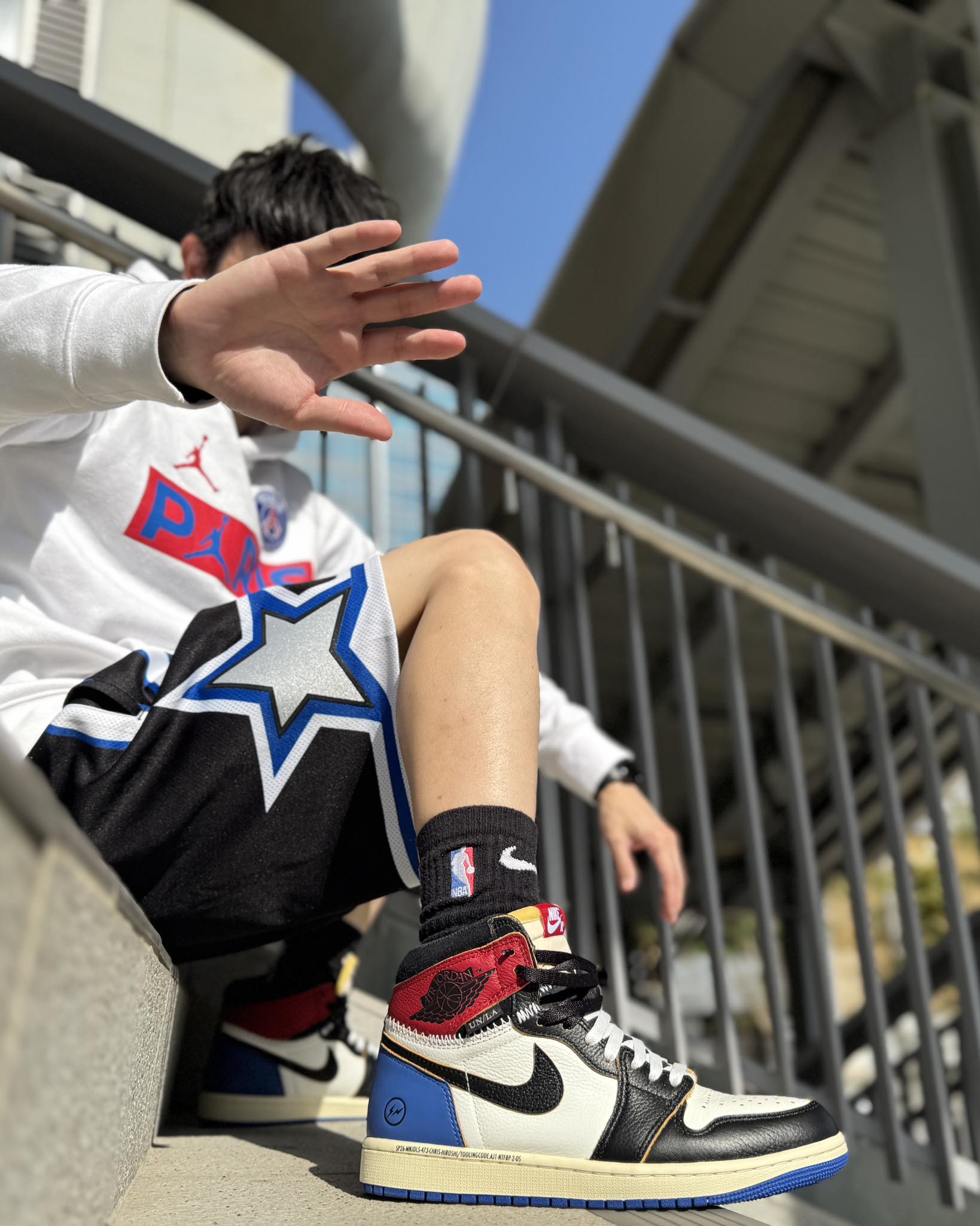 New photos of the Fragment x Union LA x Air Jordan 1 High OG SP 