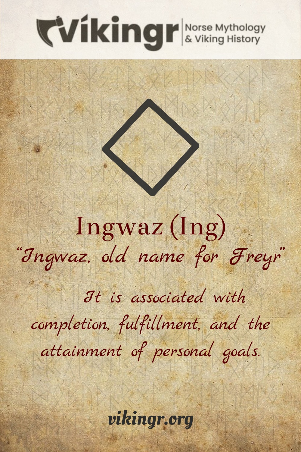 Vikingr - Ingwaz is the rune that symbolized completion...