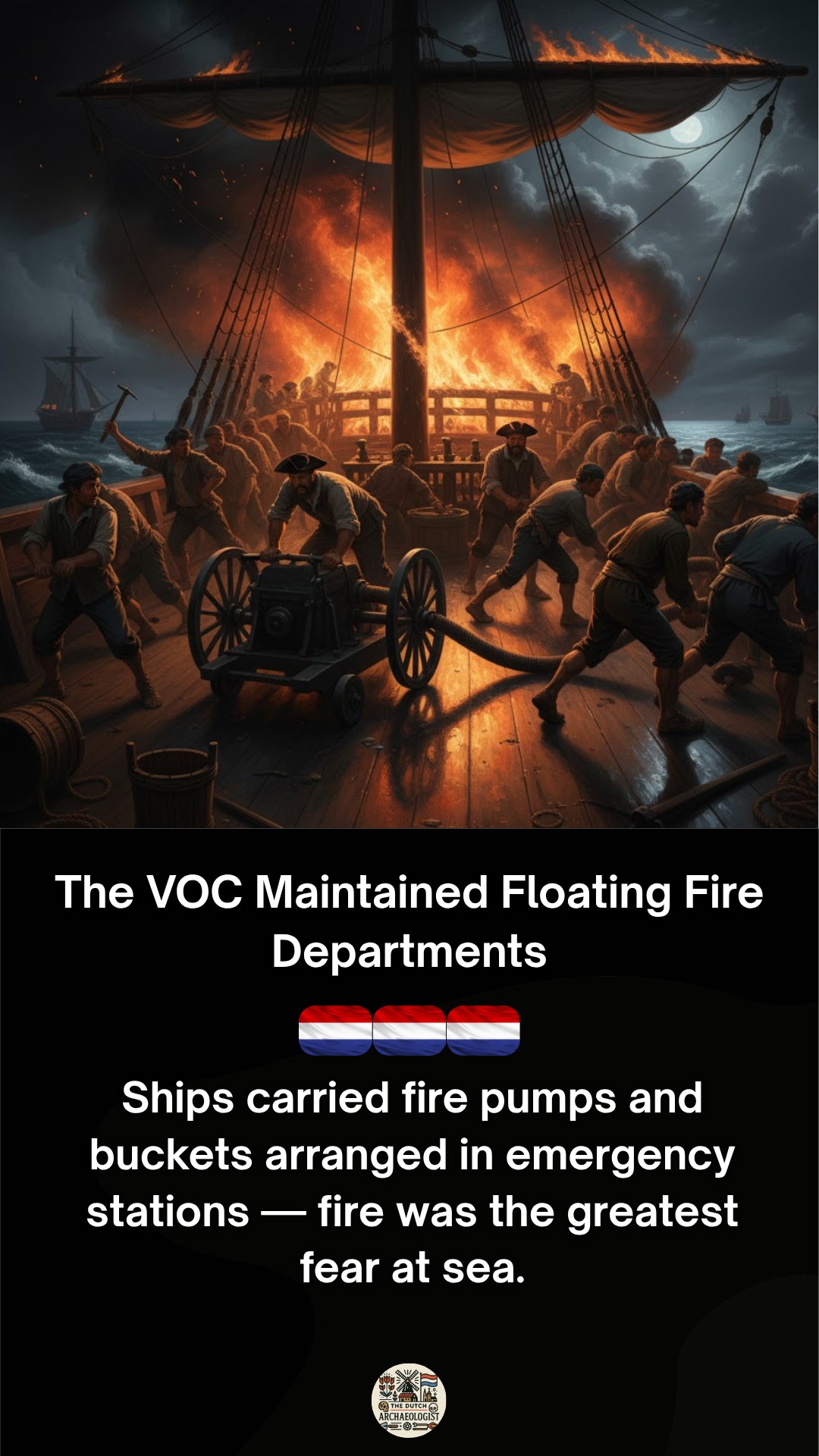 The Dutch - When Dutch Ships Fought Fire at Sea On a VOC ship, fire was ...
