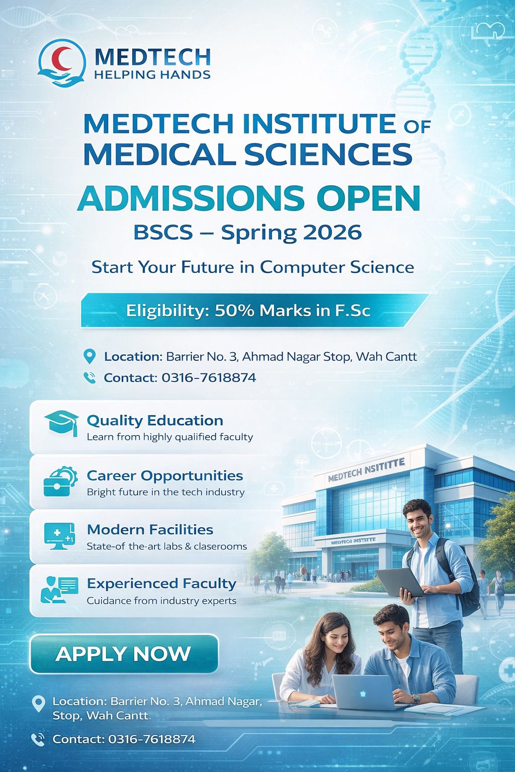 𝐌𝐞𝐝𝐓𝐞𝐜𝐡 - 🎓 Admissions Open BSCS Spring 2026 Start your future in ...