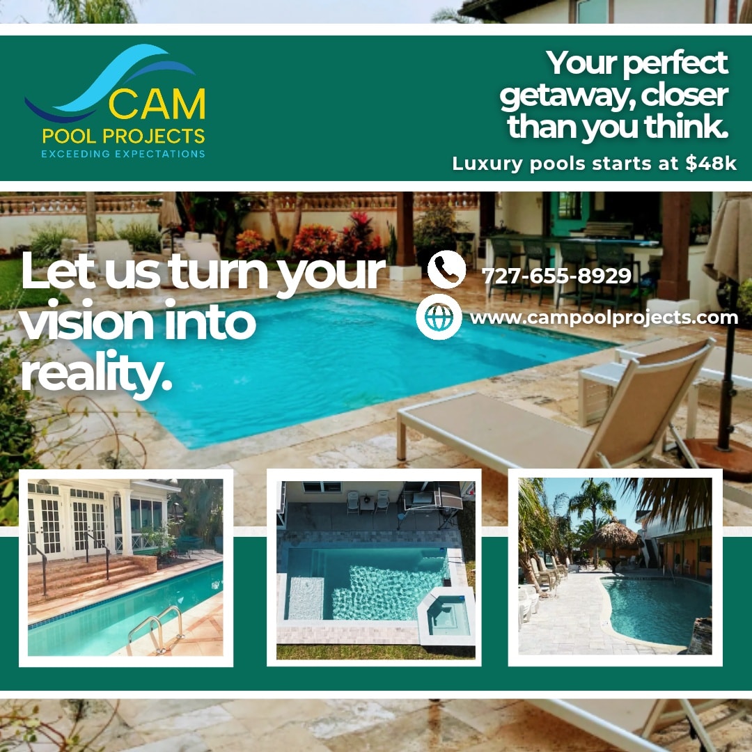 Cam - Your dream backyard isn’t as far away as you think 🌴💦 CAM Pool ...