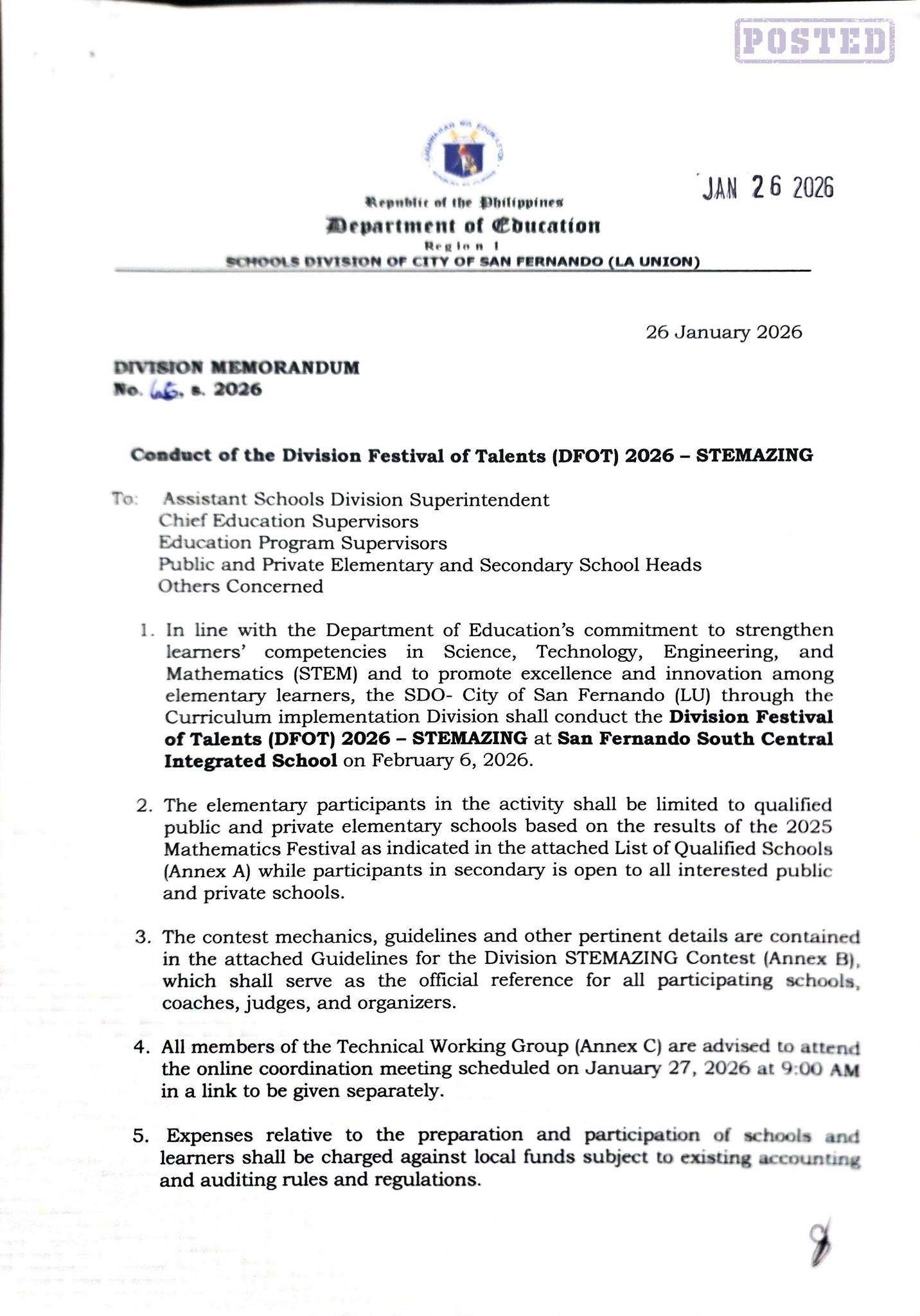 Conduct... - InfoBoard - Deped SDO San Fernando City La Union | Facebook