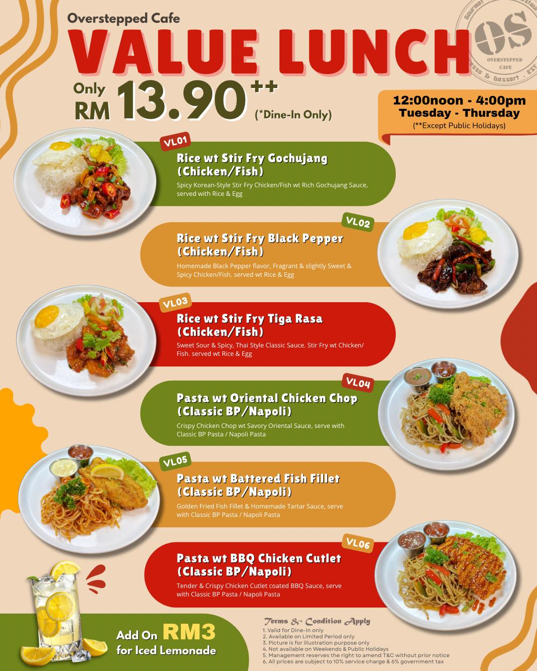 Overstepped Cafe - Bandar Perdana | Sungai Petani