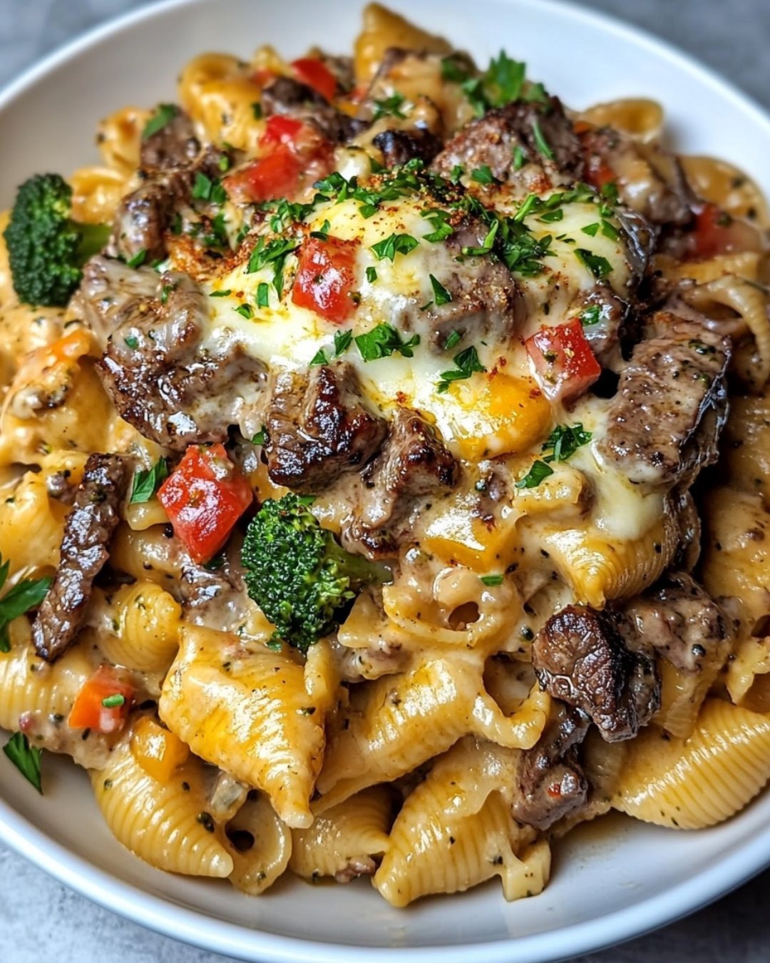 Cheesy Garlic Steak Shells with... - Michelle Cooking | Facebook