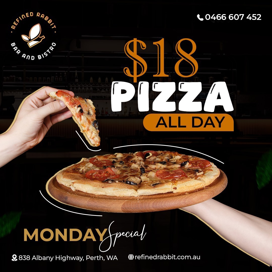 Enjoy a pizza the way... - Refined Rabbit Bar and Bistro | Facebook