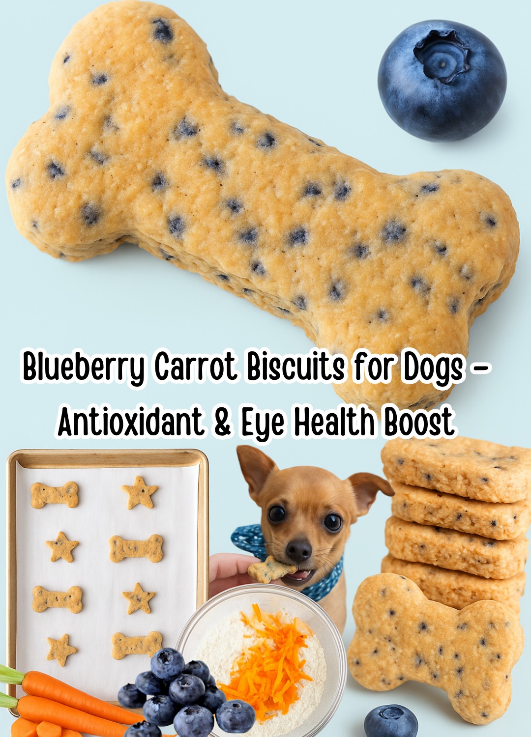 View of Homemade - Blueberry Carrot Biscuits for Dogs – Antioxidant & Eye ...