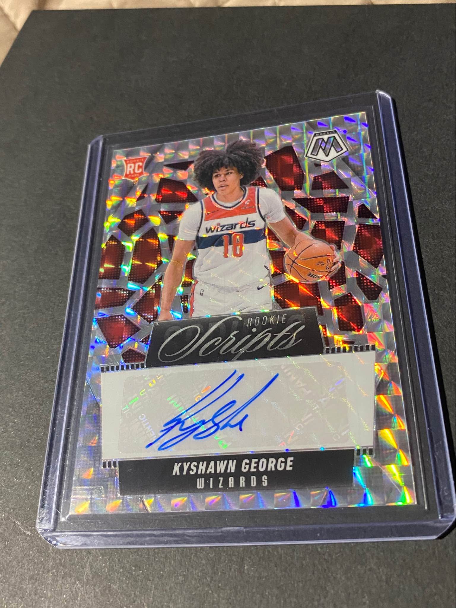 2024-25 Panini Mosaic Rookie Scripts Kyshawn George #RS-KYS Silver 