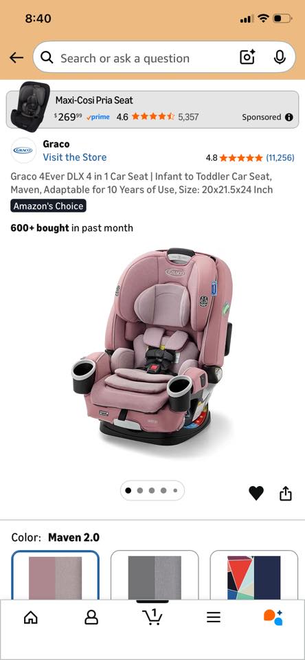 travel stroller rear facing Graco® Gomax Next Gen System, Car Seat Combo, Infant Car Seat, Compact Stroller for Travel : Baby Elvex; ProGuard Helmet with Instant Setup 48262_HUTA Color:Ochre-Chess Pattern