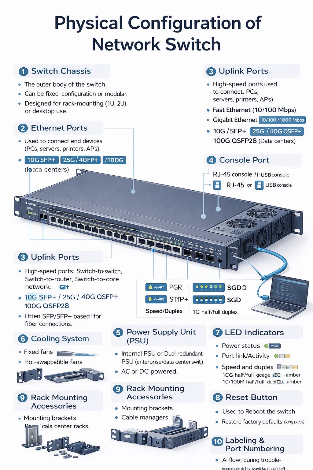 Windows administrator | Physical Configuration of a Network Switch ...